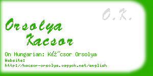 orsolya kacsor business card